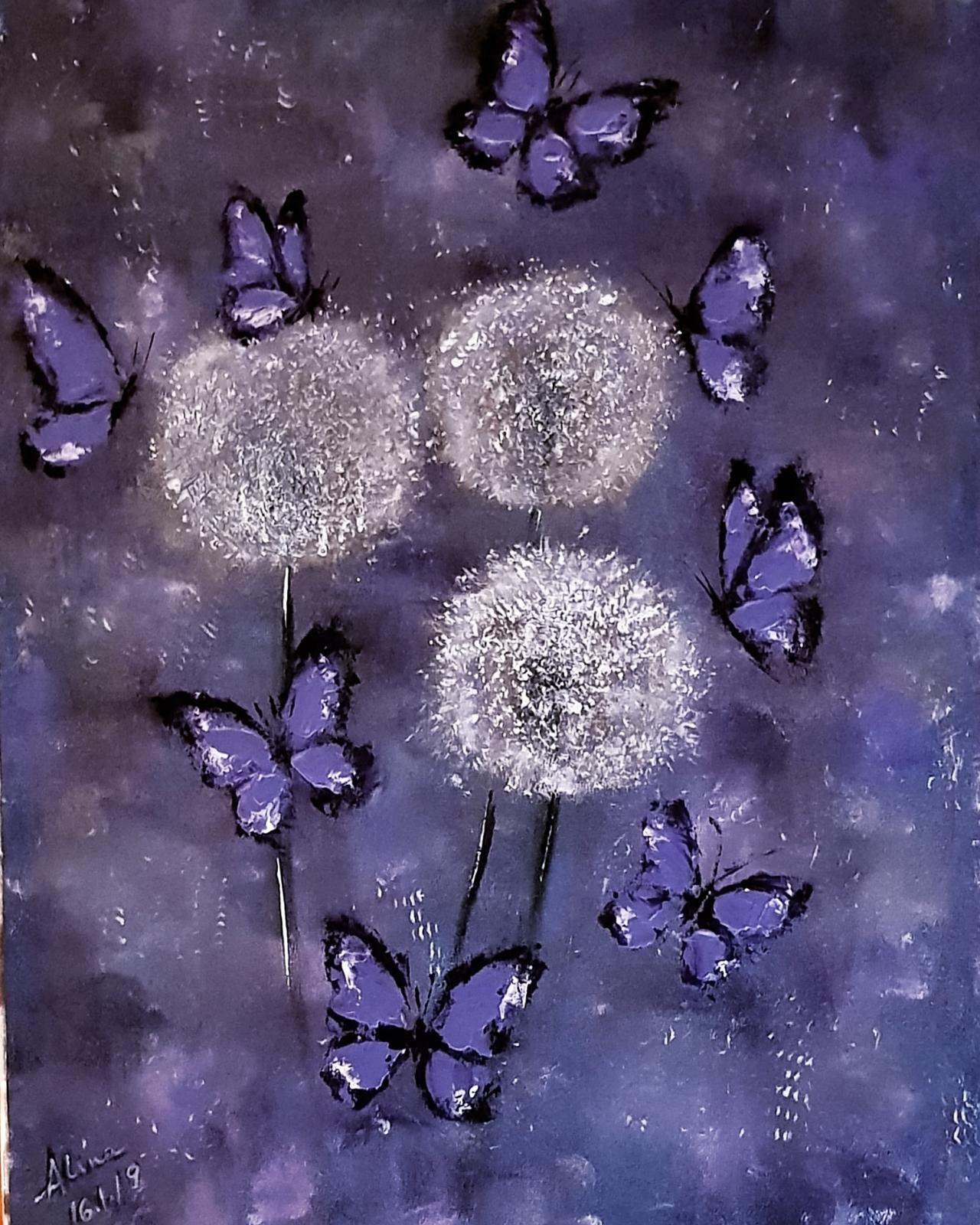 ArteDiAlina.com painting: dancing in the purple